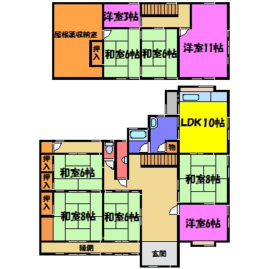 宍粟市一宮町三方町 中古一戸建間取画像