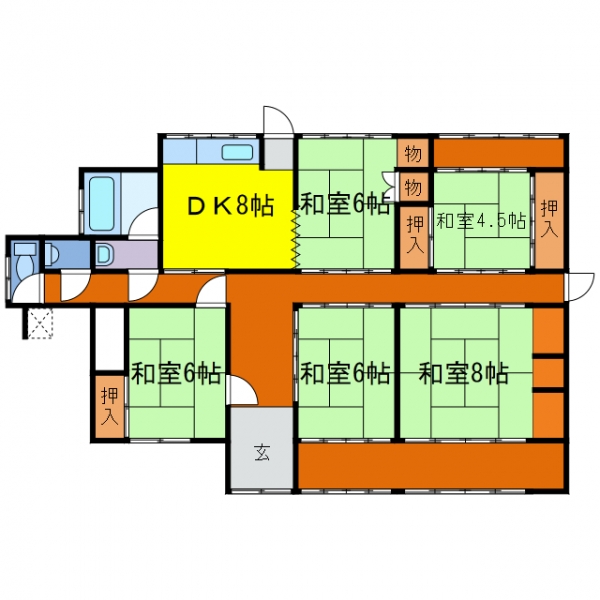 宍粟市山崎町田井 中古一戸建間取画像