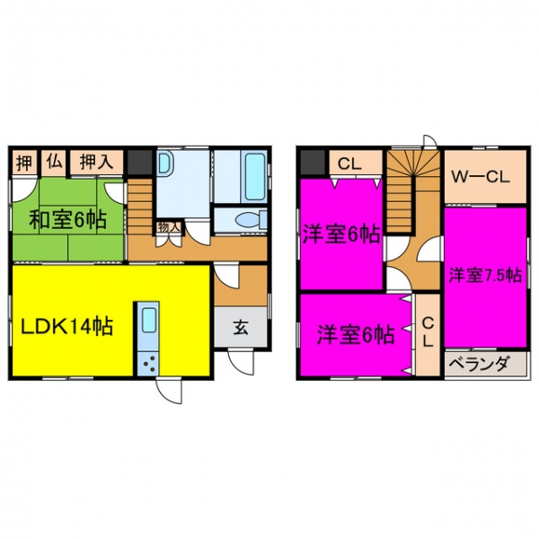 宍粟市一宮町伊和 中古一戸建間取画像