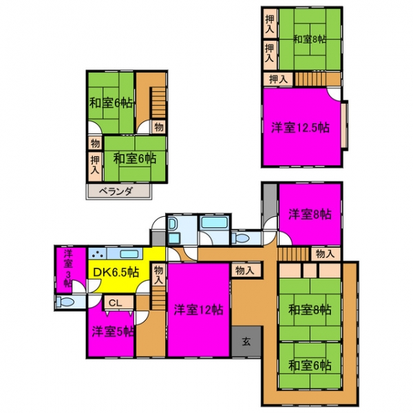 宍粟市山崎町三津 中古一戸建間取画像