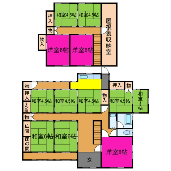 宍粟市山崎町加生 中古一戸建間取画像