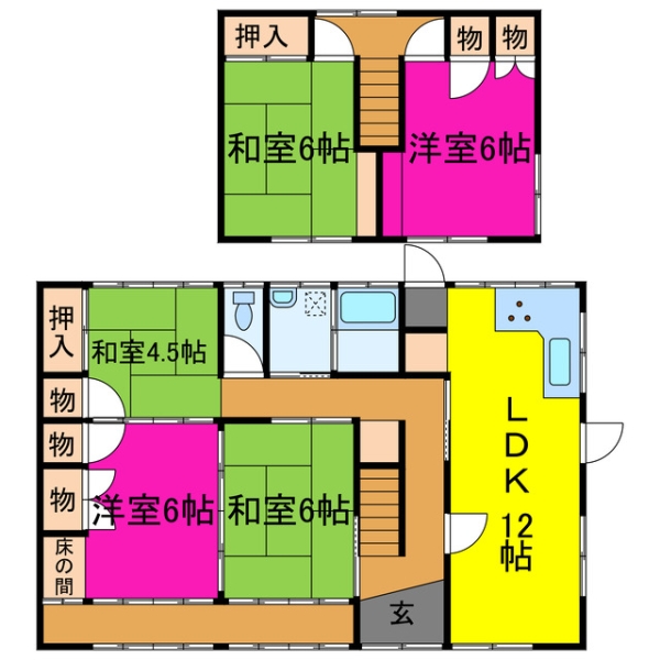 宍粟市山崎町金谷 中古一戸建間取画像