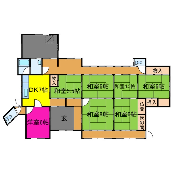 宍粟市山崎町上牧谷 中古一戸建間取画像