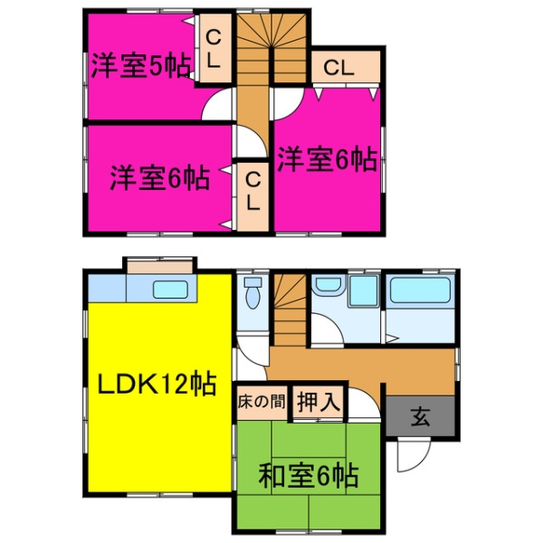 宍粟市山崎町高下 中古一戸建間取画像