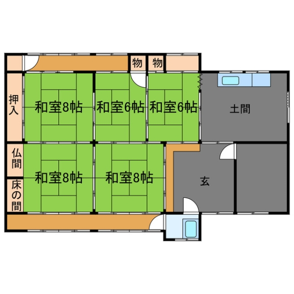宍粟市山崎町大沢 中古一戸建間取画像