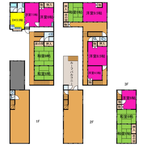 宍粟市山崎町山崎 中古一戸建間取画像