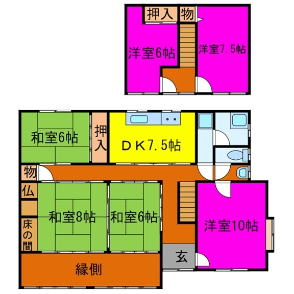 宍粟市千種町千草 中古一戸建間取画像