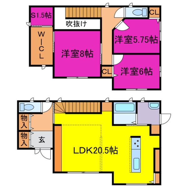 宍粟市山崎町下町 中古一戸建間取画像