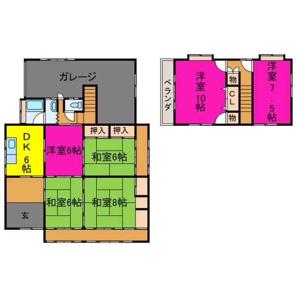宍粟市千種町岩野辺 中古一戸建間取画像