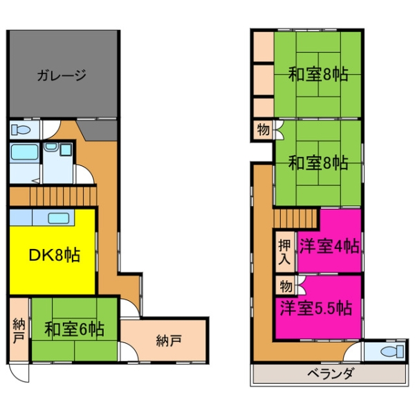 宍粟市山崎町山崎 中古一戸建間取画像