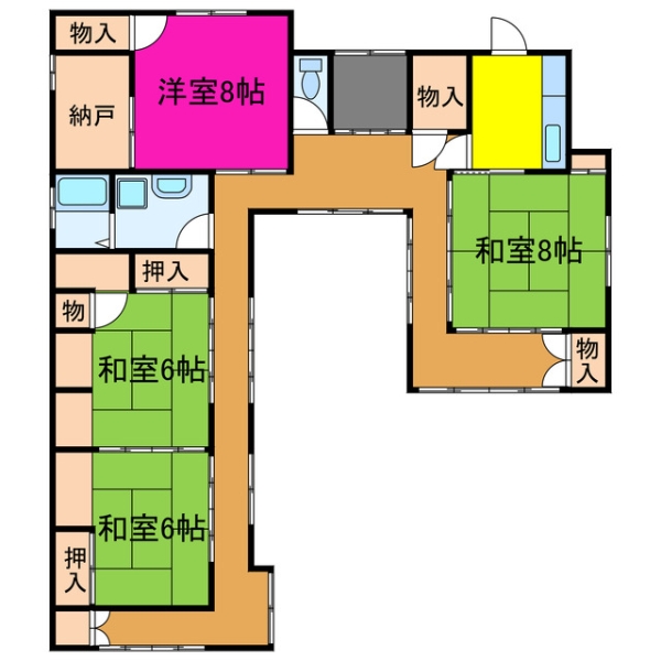 宍粟市山崎町横須 中古一戸建間取画像