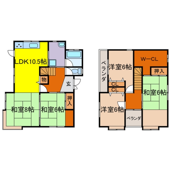 たつの市龍野町北龍野 中古一戸建間取画像