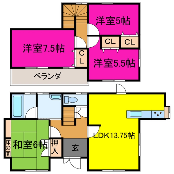 姫路市南条中古戸建|(姫路市南条)の中古一戸建間取画像