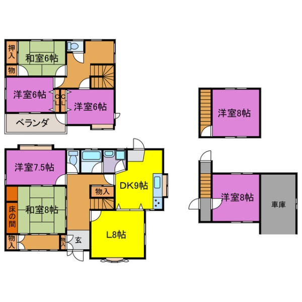 葛根戸建|(宍粟市山崎町葛根)の中古一戸建間取画像