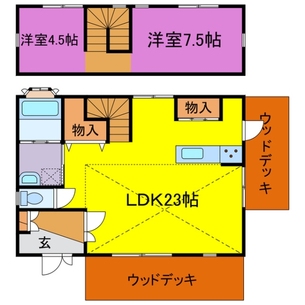 与位別荘|(宍粟市山崎町与位)の中古一戸建間取画像