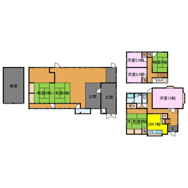 佐用郡佐用町才金中古戸建|(佐用郡佐用町才金)の中古一戸建間取画像