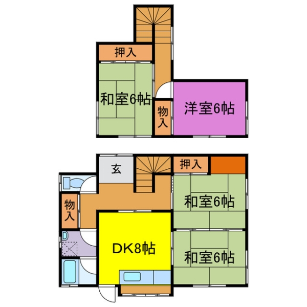 高下戸建|(宍粟市山崎町高下)の中古一戸建間取画像