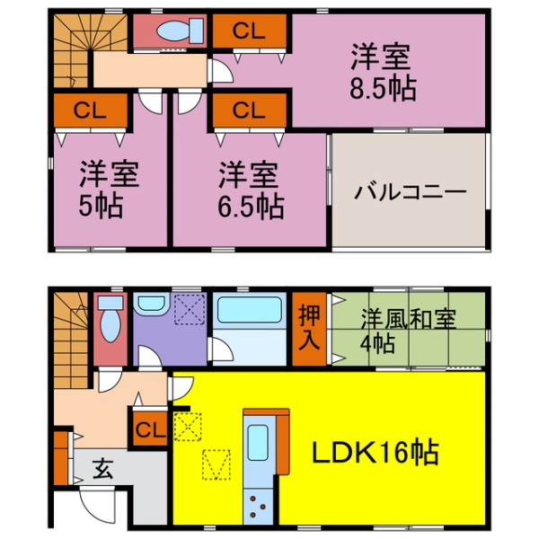 神崎郡福崎町西田原 新築一戸建間取画像